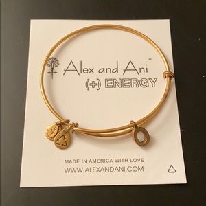 Alex and Ani gold O bracelet